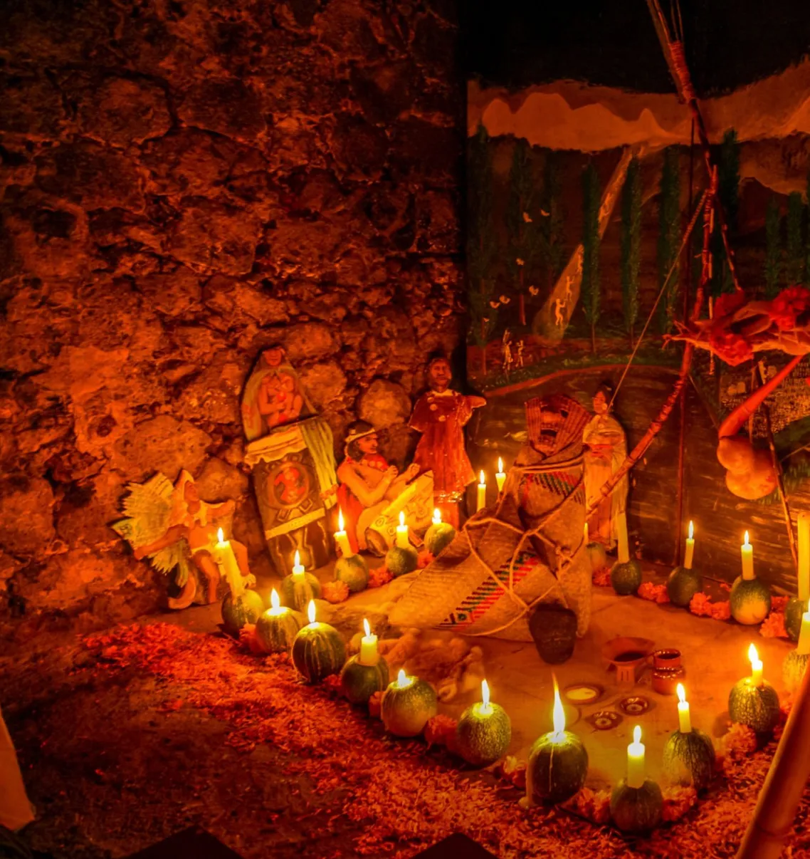 Cimetière Mixquic proche de Mexico pour le jour des morts