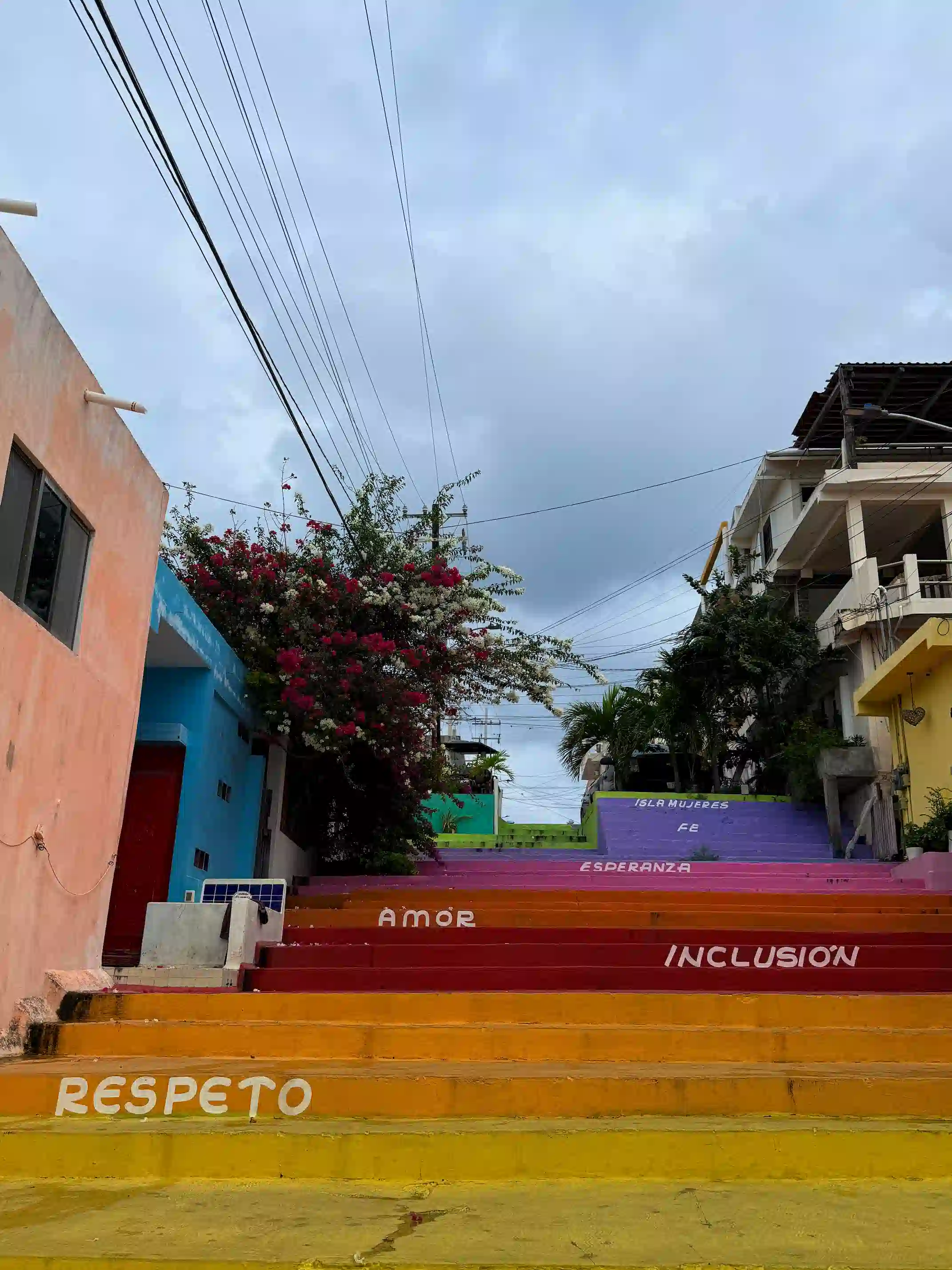 Escalier coloré d'Isla Mujeres