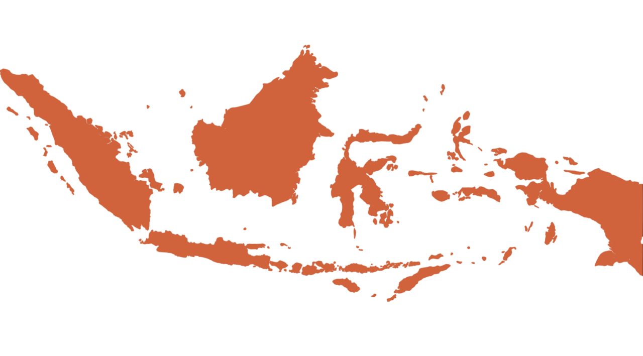 Carte indonésie sans fond