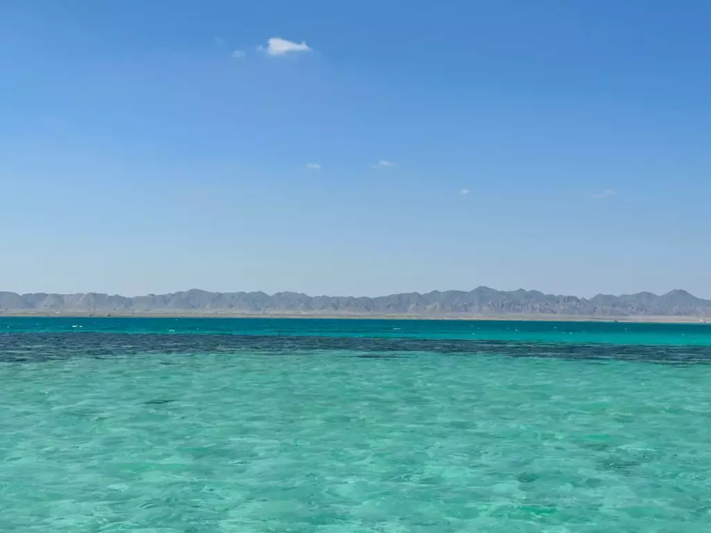 Mer bleu turquoise et transparente à El Gouna