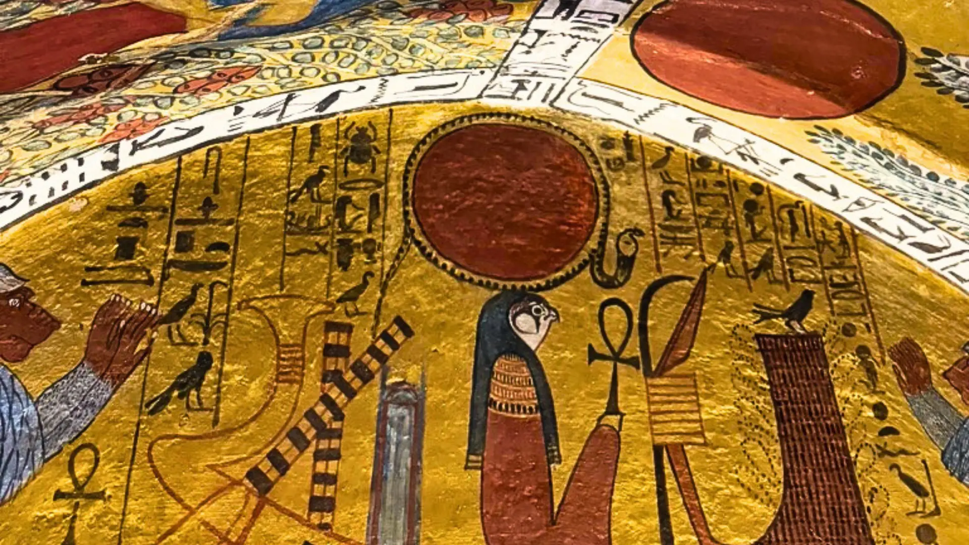 Mur tombe vallée des artisans entièrement peint