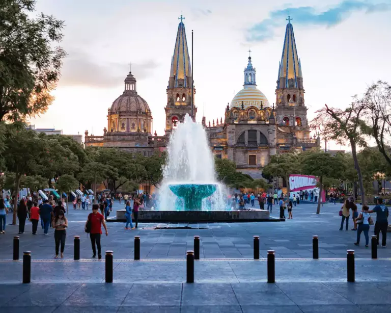 Place de la libération à Guadalajara au Mexique