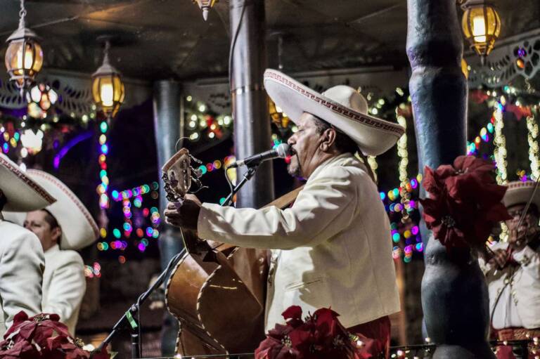 Chanteur mariachi au Mexique
