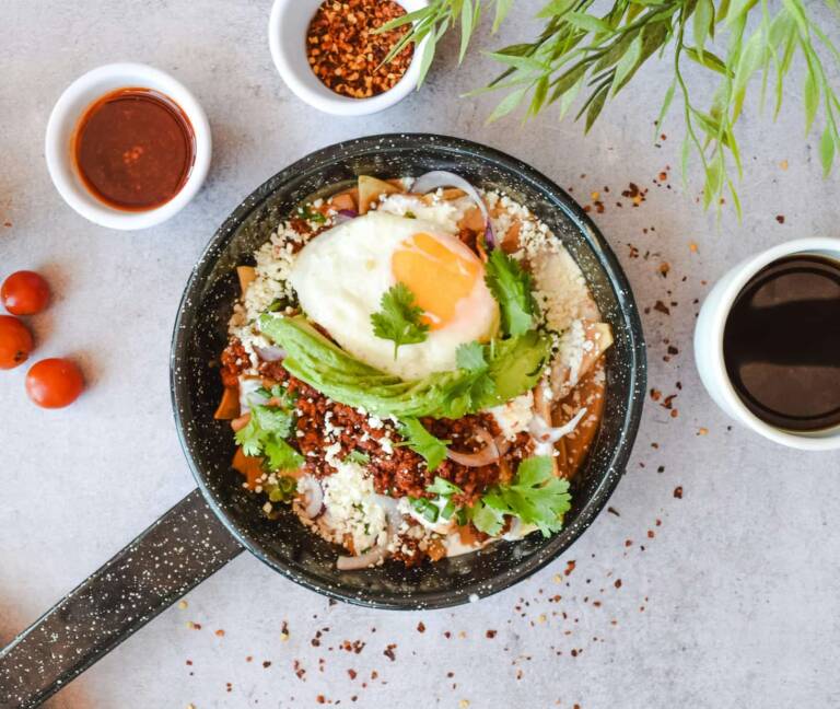 Plat Chilaquiles typique mexicain