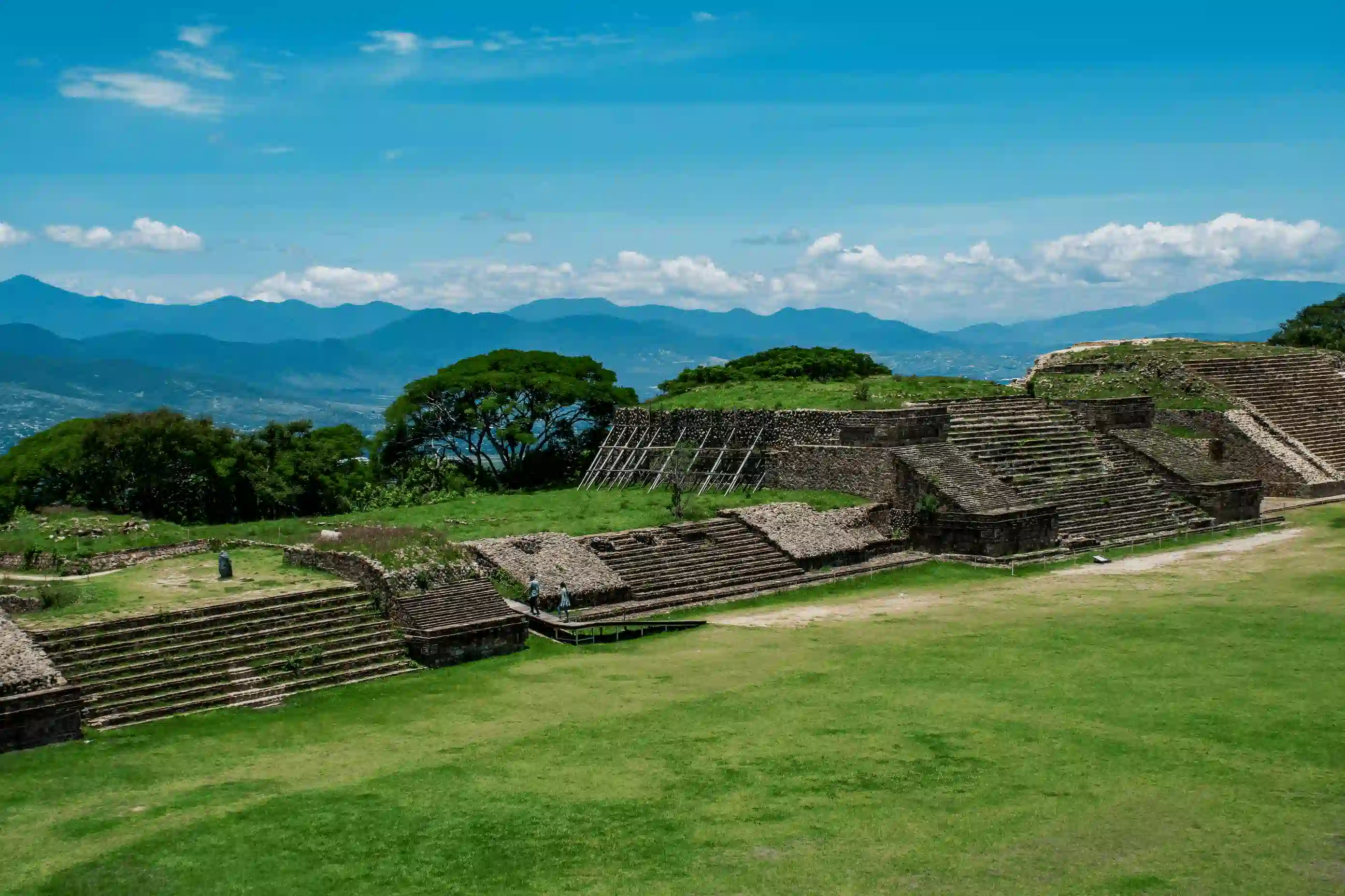 Panorama de Monte Alban au Mexique