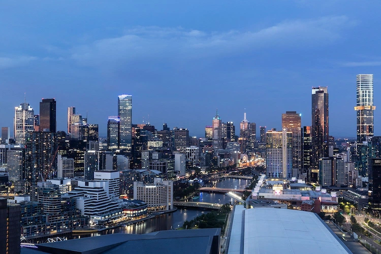 Vue panoramique sur la ville de Melbourne
