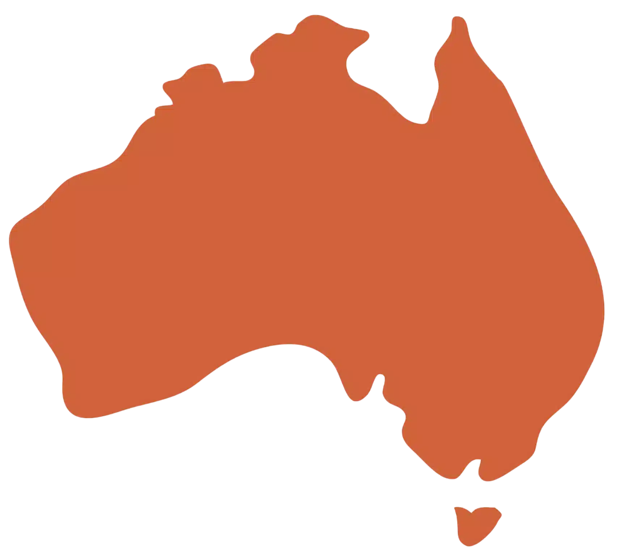 australie orange silhouette