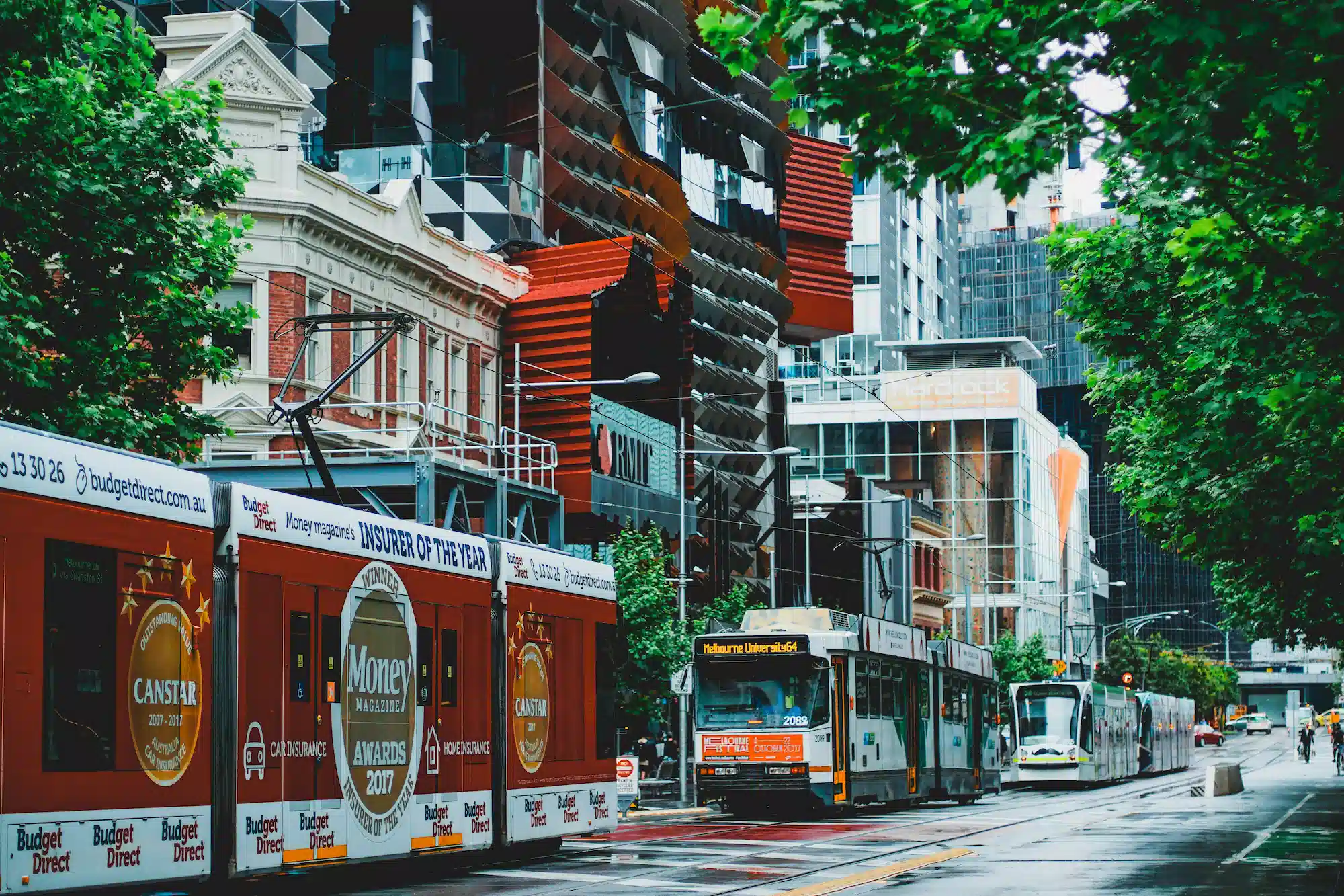 Tramway dans les rues de Melbourne
