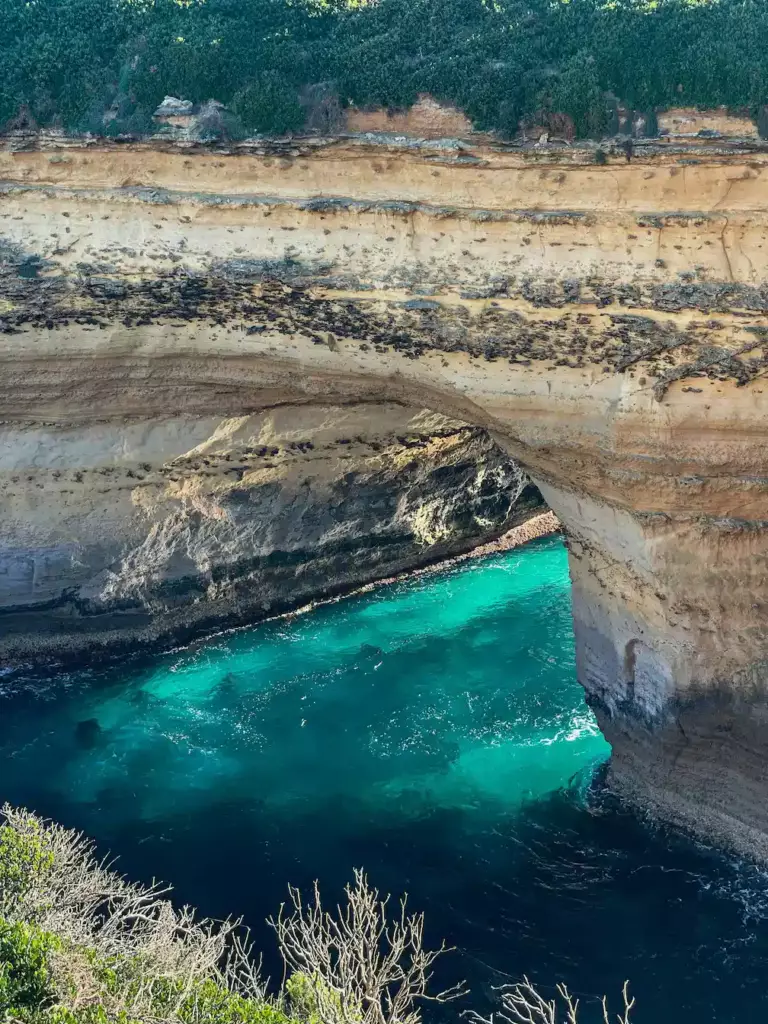 Zoom sur la London Arch de la Great Ocean road en Australie