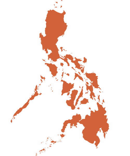 Map des philippines couleur orange
