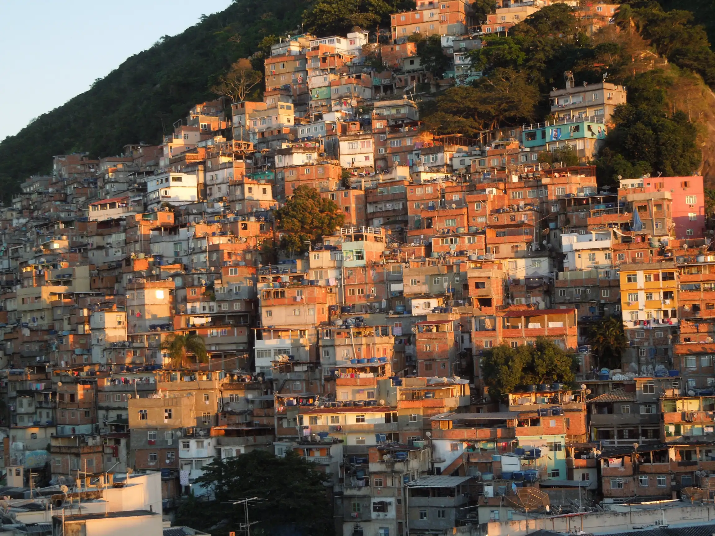 Les favelas à Rio au brésil