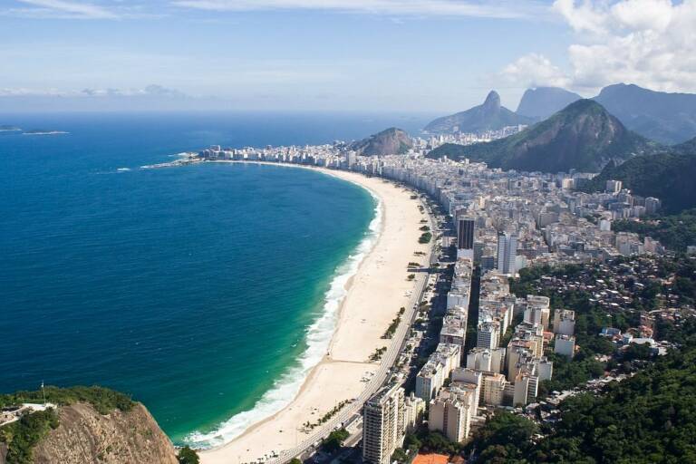 Plage du brésil magnifique vue d'en haut